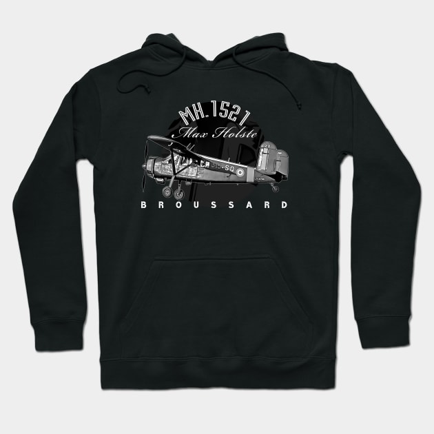 Max Holste MH.1521 Broussard Aircraft Hoodie by aeroloversclothing